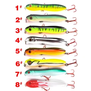 Pike Snakehead Pencil Lure 10cm 15.6g Stainless Steel Hooks for Freshwater and Sea Fishing Live Bait