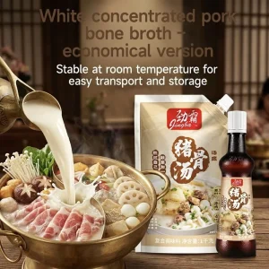Pork Bone Soup Base White Concentrated Bone Broth for Chinese Soups Ambient Temperature Transportation and Storage