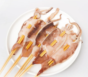 Premium Quality Squid Half Plate Skewers for Convenient Cooking