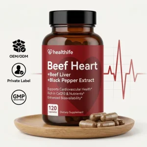 Private Label OEM Beef Organ Supplement Beef Heart Capsule with Beef Liver Black Pepper Extract