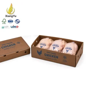Professional Factory Customized High Strength Waterproof Waxed Chicken Box for Fresh Frozen Poultry Meat Box Packaging