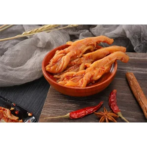 Quality Guarantee 30G Vacuum Packed Duck Snacks Exotic Snacks Spicy Texture Semi Soft Duck Feet Snacks