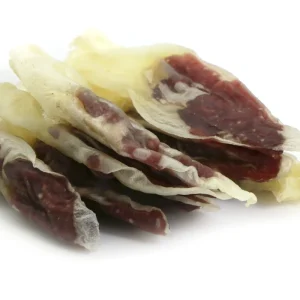 Rabbit Ears Wrapped by Lamb Dog Treats Chicken Jerky Pet Food Factory 100% Pet Snack Supplier