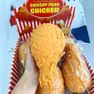 Realistic Fried Chicken Squishy Giant Drumstick Slow Rebound Stress Relief Toy for Kids & Adults Fun Fidget Food Simulation