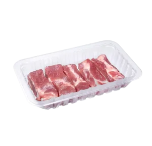 Reusable Disposable Supermarket Corn Starch Fresh Meat Display Packing Boxes Trays Frozen Chicken Plastic Tray