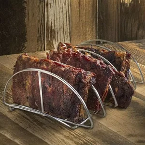 Rib Rack BBQ Rib Rack for Smoker Stainless Steel Rib Roast Rack