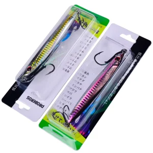 Saltwater Boat Fishing Lure 3D Fast Jerk Action Slow Fluttering Rapid Sinking Long Cast Metal Plastic Vibration For Mackerel