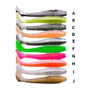 Scented Soft Bait Lure 3 Sizes 6-7.5cm 1.8g-3.2g Glitter Grub Fishing Lure for Walleye Bass Pike Fishing