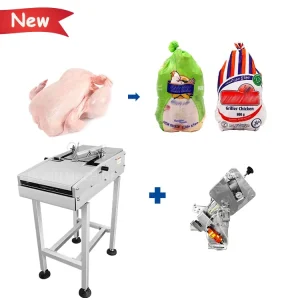Semi Automatic Plastic Bag Fresh Whole Chicken Twist Tie Packing Machine
