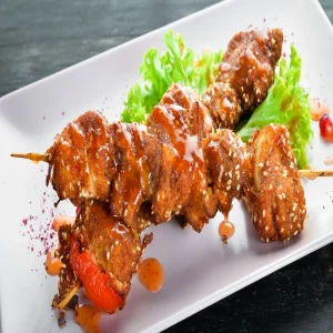 Sesame Chicken Skewers Ready-to-Eat Instant Skewers Pre-Cooked Marinated Sweet Sesame Glaze