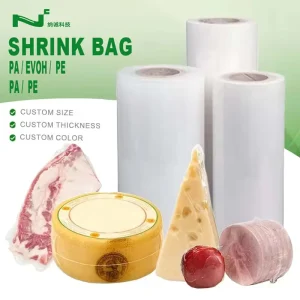 Shrink Wrap Bags for Sausage Curved Bottom PA EVOH PE High Barrier Pouch for Ham Factory Direct Custom Size for Bulk Order