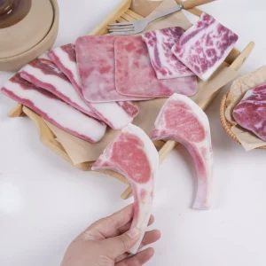 Simulated Food Steak Pork Chop Meat Slices Snowflake Beef Slices Vacuum Packed Steak Lunch Meat Slices Model