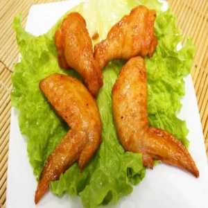 Snack Grilled Golden Chicken Fried on Wings Delicious Charcoal Grilled