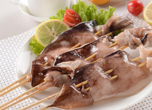 Squid Whole Skewers