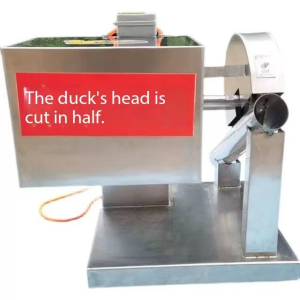 Stainless Steel Automatic Duck Head Cutting Machine Commercial Poultry Duck Goose Head Half Splitting Processing Equipment
