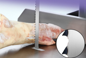 Stainless Steel Meat Saw Used in Butcher Shops