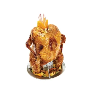 Stainless Steel Vertical Roaster Rack Drip Pan Beer Can Chicken Holder Whole Kitchen BBQ Accessories Poultry Turkey Chicken