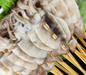 Strong and Competitive Price Squid Whole Skewers for Easy Cooking