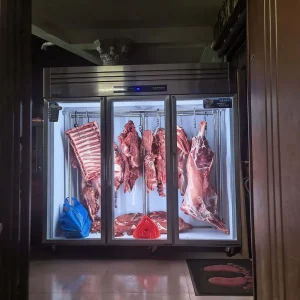 Supermarket Butcher Shop Commercial Display Hanging Meat Direct Cooling Mechanical Fridge Freezer