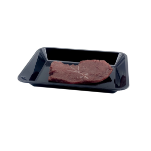 Supermarket Fresh Fruit & Vegetable Box Black PET Cling Tray for Fresh-Keeper Cake Storage