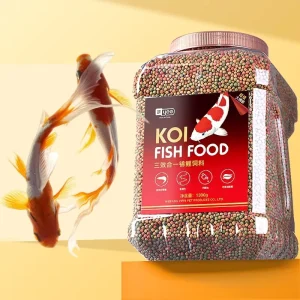 Sustainable High protein 1.5mm 3mm 5.5mm Feeding System Granules Spirulina Color Lift Fish Food Goldfish KOI Fish Food Feed