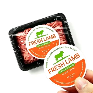 Ultra low Temperature Frozen Beef Lamb Adhesive Labels Resistant Temperature Refrigeration Fresh Meat Stickers Waterproof Custom