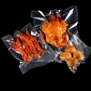 Unprinted Custom 3 Side Seal Transparent Chicken Feet Vacuum Retort Pouch Gravure Printing for Moisture Proof for Sushi Food