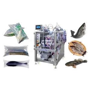 VFFS Inclined Live Snakehead Marble Goby Fish Shrimp Seeds Bag Packaging Packing Machine