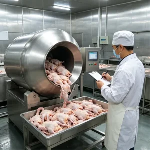 Whole Machine Warranty Meat Massage Tumbler for Pet Snack Chicken Jerky Low Temperature Tumbling