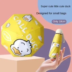Women’s 50% Ultraviolet Sunscreen Silk Sun Umbrella Dual Use for Sun and Rain Small Fresh Folding Generation Hair Sunshade