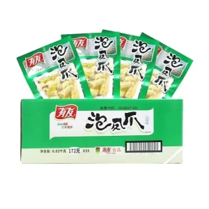 Youyou Pickled Pepper Chicken Feet Bag 210g Soft Texture Authentic Sichuan Pepper Flavor Ready Eat Fresh Date